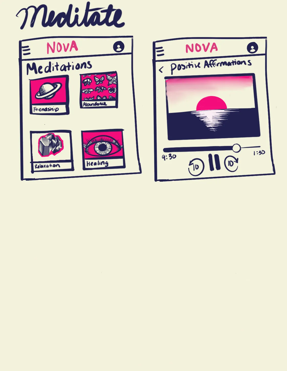 Low fidelity wireframe sketch 3